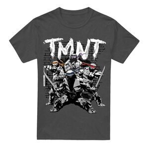 Teenage Mutant Ninja Turtles Unisex Adult TMNT Team T-Shirt / Charcoal